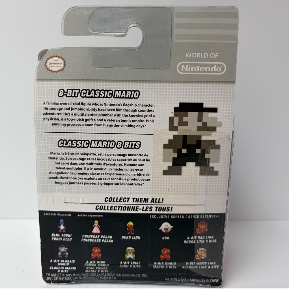 NIB 8-Bit Classic Mario Figure Black and White - Picture 2 of 7